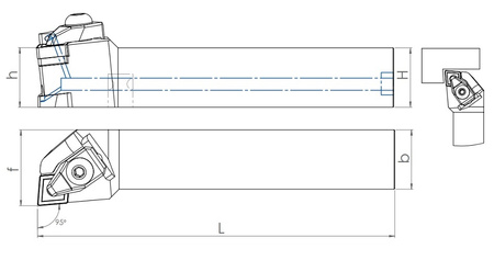 TCLNR 2525 M12-JT - 95°